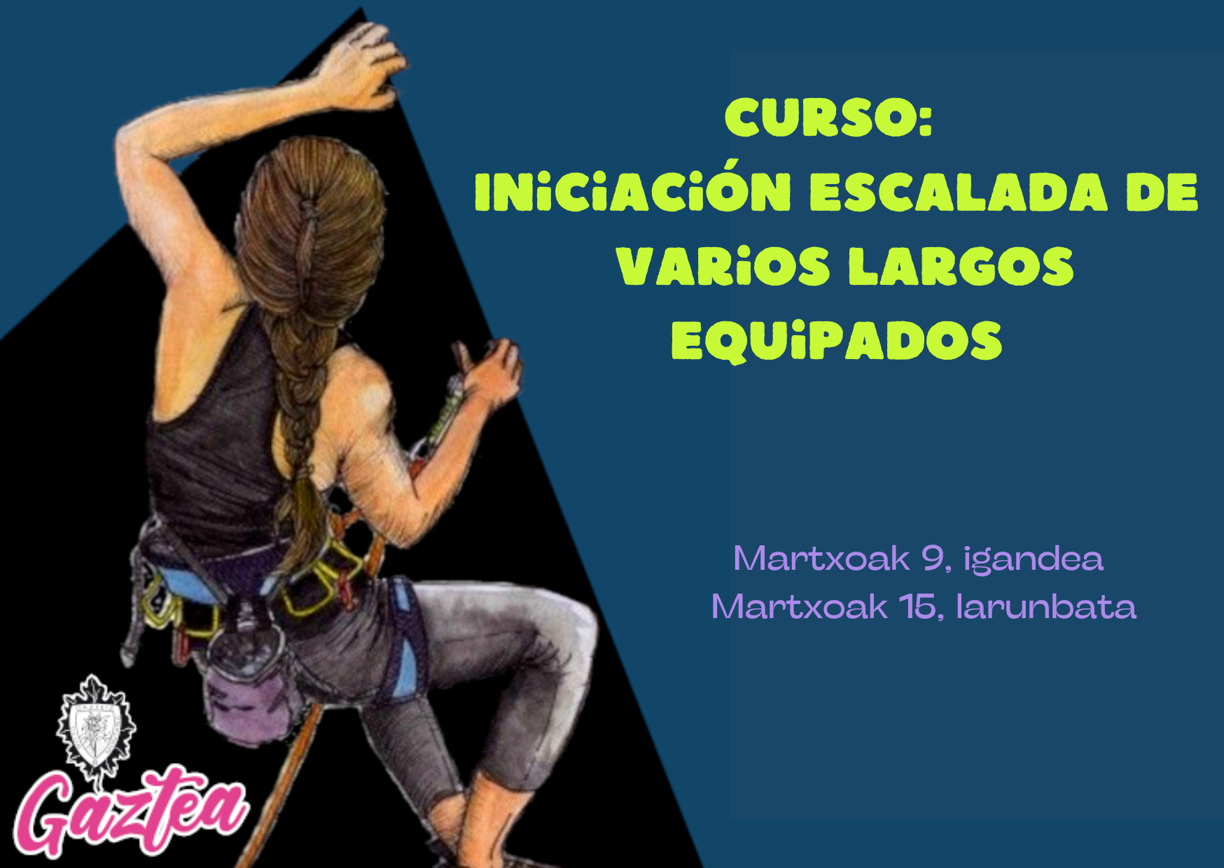 Foto Curso de dos días: Iniciación a la escalada de varios largos equipados